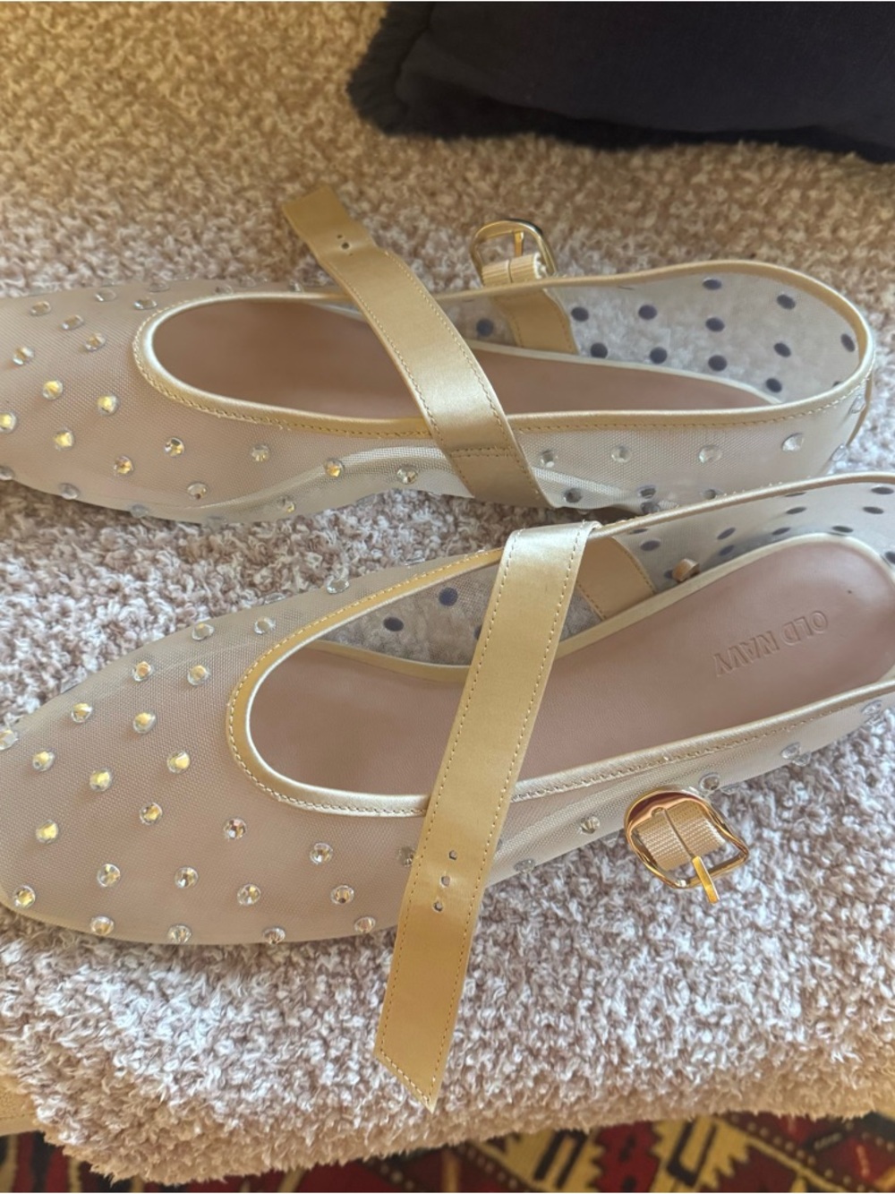 Old Navy Rhinestone Mary Jane Flats